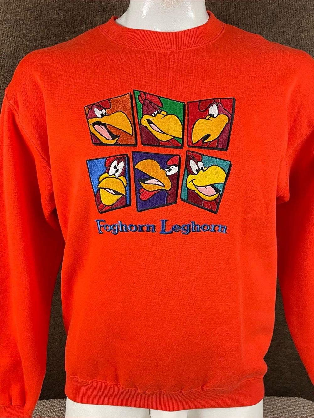 Vintage Looney Tunes Foghorn Sweatshirt Fits M/L Crewneck Embroidered 90s A59
